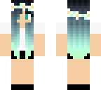 black to blue flower crown girl