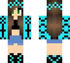 cute blue brunett