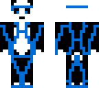 panda in blue