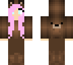 pink hair bear