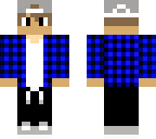 3d blue flannel