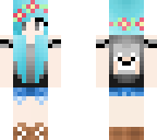 blue hair flower girl