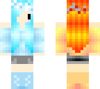 chibi icy fire girl