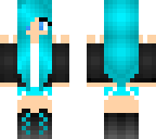 cute girl with blue hair