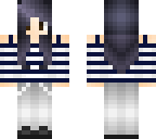 navy striped skin