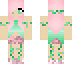pink and green flower girl