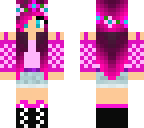 pink hair flower girl