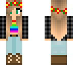 rainbow flannel girl