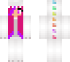 white dino girl pink hair