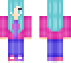 blue haired girl