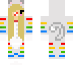 chibi girl rainbow cat