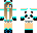 cute blue panda girl