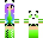 green panda girl