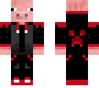 pig in red casual clothes