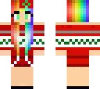 rainbow christmas green eyes