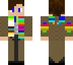 the 11th doctor with the 4th's scarf
