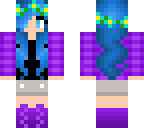 blue haired girl