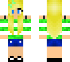 cute green blonde girl