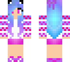 pink and purlpe cat girl