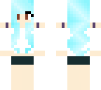 blue hair casual girl