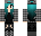 blue haired tomboy