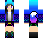 cool colored fox-tail girl 2