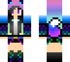 cool colored fox-tail girl