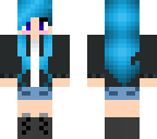 girl with blue hair and lether jacket