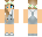 girl with overalls and flower band