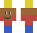 guy holding gold block