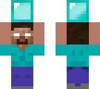 herobrine holding a diamond block