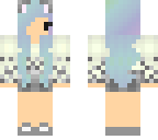 wolf girl with galaxy hair