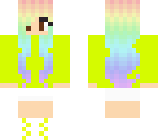 yellow clothes girl with pastel hair