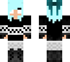 blue hair herobrine girl