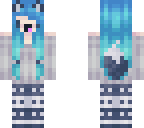 kawaii blue wolf