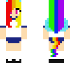 rainbow in a yandere gym uniform pony-up