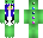 blue haired dino