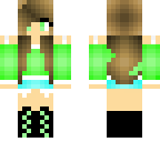 minty green girl