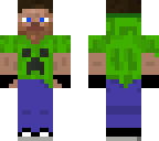 steve whit a jacket of creeper
