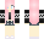 winter pink hair girl
