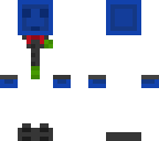 blue slime in a tuxedo