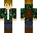camo jacket with improved backpack