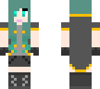 green hair and eyes girl