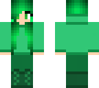 green hoodie girl