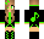 green music note girl