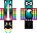 rainbow wolf girl
