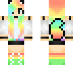 rainbow wolf girl