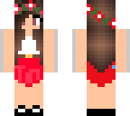 red flower girl