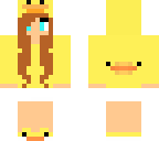 red hair duck girl