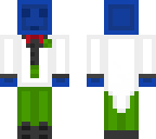 updated blue slime in a tuxedo